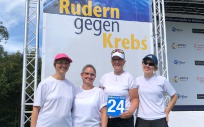 Team „Hovercraft Hemer“ rudert für die DGD Lungenklinik Hemer auf Platz 6 bei der Benefizregatta „Rudern gegen Krebs“ in Essen